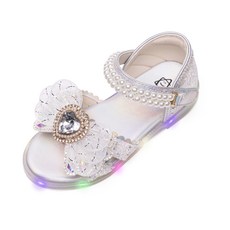 LA STELLA 女童公主風LED天使翅膀愛心涼鞋