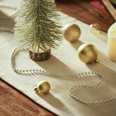 크리스마스 비즈 체인 트리장식 다용도 데코, 실버, 5m, 1개