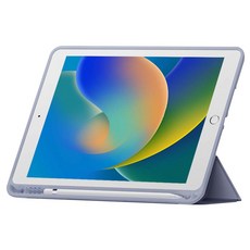 SINJIMORU 含筆槽平板電腦保護殼 薰衣草紫 iPad 7/8/9代 10.2吋, 1個