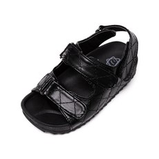 LA STELLA 兒童軟墊絎縫魔鬼氈蝴蝶結涼鞋