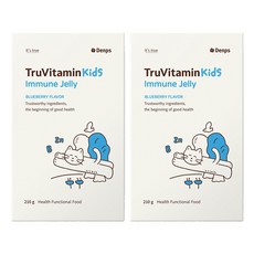 Denps 孩童維他命果凍條 藍莓口味 14條入, 2個, 210g
