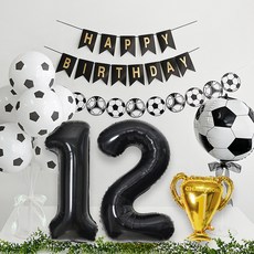 축구 트로피 파티 세트, 블랙 12, 1세트