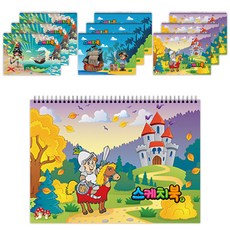 FullColors 男童用童話繪圖本 隨機出貨, 24張, 10個