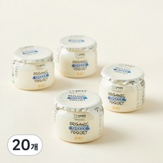 상하목장 유기농 인증 그릭요거트 플레인, 80g, 20개