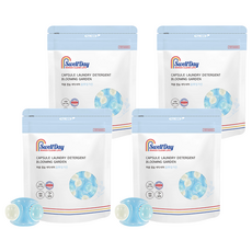 SwellDay 16週持香 8倍高濃縮 香水膠囊洗衣精 盛開花園香, 4個, 30入