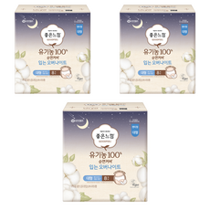 좋은느낌 유기농 순면커버 입는 오버나이트 생리대 팬티형, 대형, 8개입, 3개