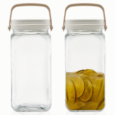 르베르폴리세 브라운 핸들캐니스터, 1600ml, 2개