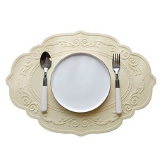 POSIELLA 矽膠防水北歐風餐桌墊, 黃色, 430 x 300 x 2 mm