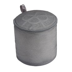 小閨祕 竹炭抗菌內衣洗護袋柱型 細緻流水網 拉鍊防護套 高強度車縫, 灰色, 1個