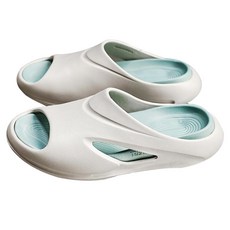 輕便厚底防滑休閒潮流拼色洞洞鞋