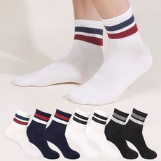 Doobalro 男款運動雙線中筒襪 8雙, 隨機出貨