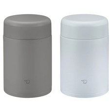 ZOJIRUSHI 象印 不鏽鋼燜燒杯, 原野灰 + 冰霧灰, 520ml, 2個