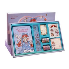 手賬豪華套裝 舒壓文具親子玩具 筆記本 186件, C元氣女孩, 1組