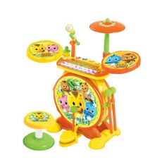 잼버스코리아 엄마까투리 뮤직드럼피아노 완구 MK4525, 혼합 색상