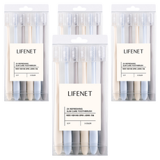 LIFENET 清爽雙重細毛小頭牙刷 3色 各4支, 4組