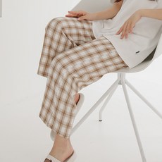 GLAM GONGGAM 蘇打格紋九分睡褲