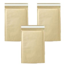 黃牛皮自黏防震氣泡公文袋, 25.4 x 12.7cm, 3包