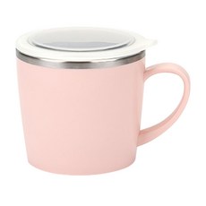 Dailylike BonBon 兒童不鏽鋼馬克杯 附杯蓋, 02 Peach, 1組