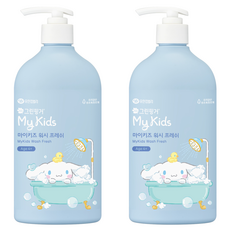 GREEN FINGER 綠手指 My Kids三麗鷗大耳狗喜拿孩童清爽沐浴露, 2瓶, 500ml