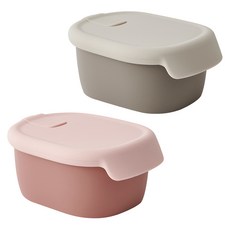 Fergie 雙密封嬰兒食品矽膠儲存容器, 混合, 200ml, 2個