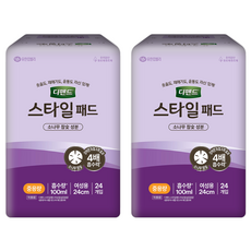 디펜드 여성용 스타일 참숯 패드형 성인기저귀, 24개입, 2개