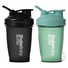 Shakebaby 搖瓶器 2 件套, 600ml, 黑色, 綠色