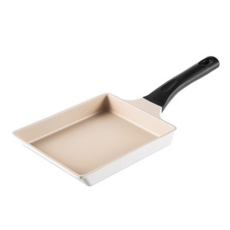 Tamsaa IH電磁爐適用 玉子燒鍋 奶油米色, 19cm, 1個