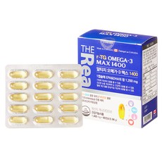 The Real Co rTG Omega 3 Max 1400魚油膠囊, 60顆, 1盒