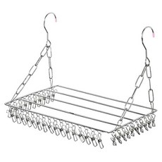 收納王妃 陽台襪架36夾, 不鏽鋼色