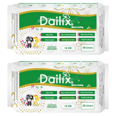 Dailix 乾爽抑菌護墊 30片 - 超透氣 減少肌膚不適, 18cm, 2包