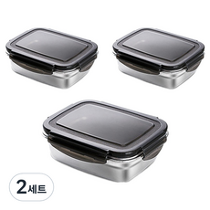 까사베니 연마제 없는 스텐인레스 푸드서버 3종, 2세트, 350ml 2p + 850ml