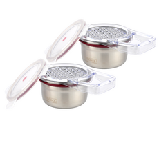 STENLOCK 史丹利 韓國製造經典附蓋磨泥盒 4號 圓形, 2個, 混色