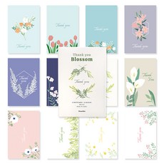 Monolike Thank You Blossom 明信片12款組, 1套, 混色