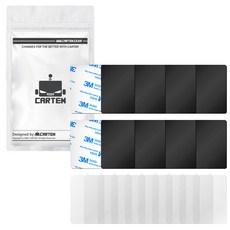 CARTEM 磁吸手機支架用方形鋼片 10p + 透明保護膜 10p 套組, 黑色, 1套