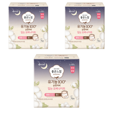 좋은느낌 유기농 순면커버 입는 오버나이트, 중형, 8개입, 3개
