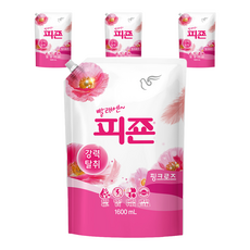 피죤 레귤러 섬유유연제 핑크로즈 리필, 1.6L, 4개
