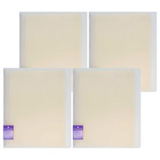 KyOKUTO A4 30孔半透明資料夾附索引袋, 白色, 4個