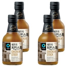 청정원 쉐프의 치킨스톡, 340g, 4개
