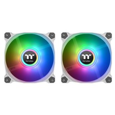 써멀테이크 Pure Duo 14 ARGB Sync 라디에이터 팬 White 2p, 2개