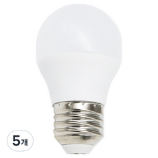 블링라이트 KDT LED 인찌구 3W E26 미니전구, 주광색, 5개