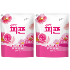 피죤 레귤러 섬유유연제 핑크로즈, 2.1L, 2개