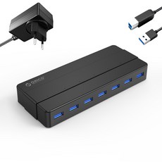 ORICO 奧睿科 7埠 USB 3.0 集線 H7928-U3, 黑色