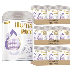 illuma 啟賦 羊幼兒成長配方奶粉 3號 1~3歲, 800g, 1入, 18罐