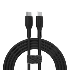 Meet Mind USB-C-USB-C PD/QC 100W 快速充電傳輸線, 220cm, 黑色, 1條