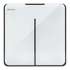 Shinil 信一 電子式強化玻璃精密感應超薄體重計 6mm, 白色, SHM-2505
