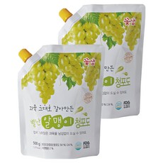 꽃샘 별난알맹이 청포도 음료베이스, 500g, 2개