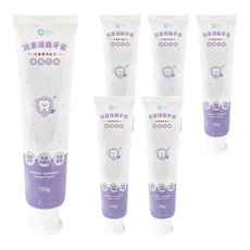 Clean Clean 淨淨 兒童護齒牙膏，含氟，木糖醇，葡萄口味, 150g, 6條