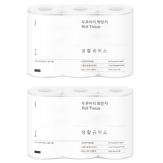 Saengong 生活工作所 三層捲筒衛生紙, 27m, 6捲, 2袋