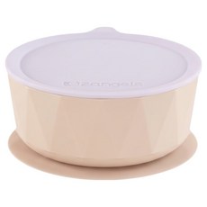 2angels 矽膠鑽石吸盤餐碗, 薰衣草拿鐵, 1個