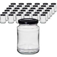 顆粒玻璃空瓶 黑色 490, 37個, 430ml